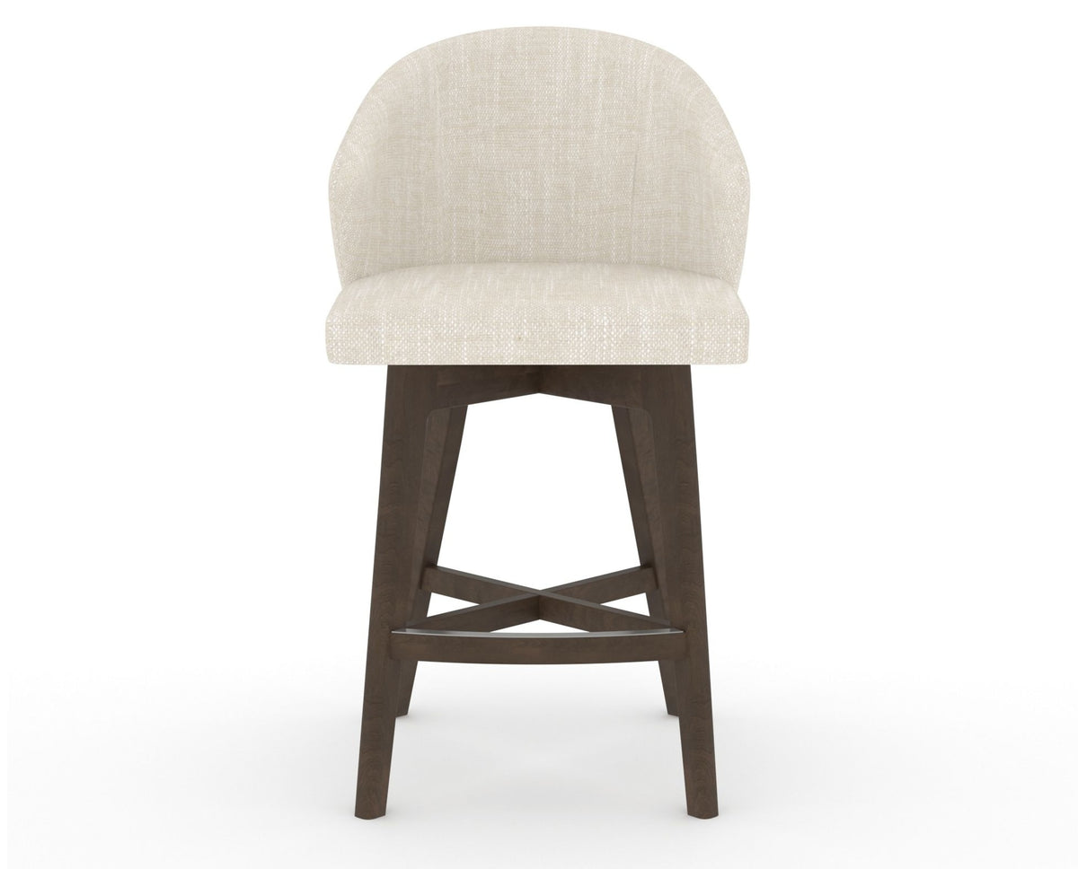 Canadel Downtown Point Counter Stool in Hazelnut Washed, FT InsideOut®, front view