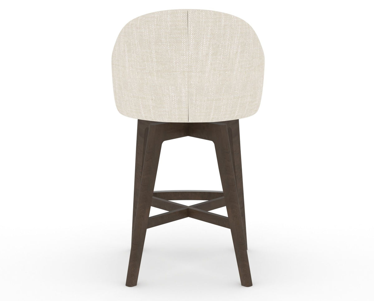 Canadel Downtown Point Counter Stool in Hazelnut Washed, FT InsideOut®, back view