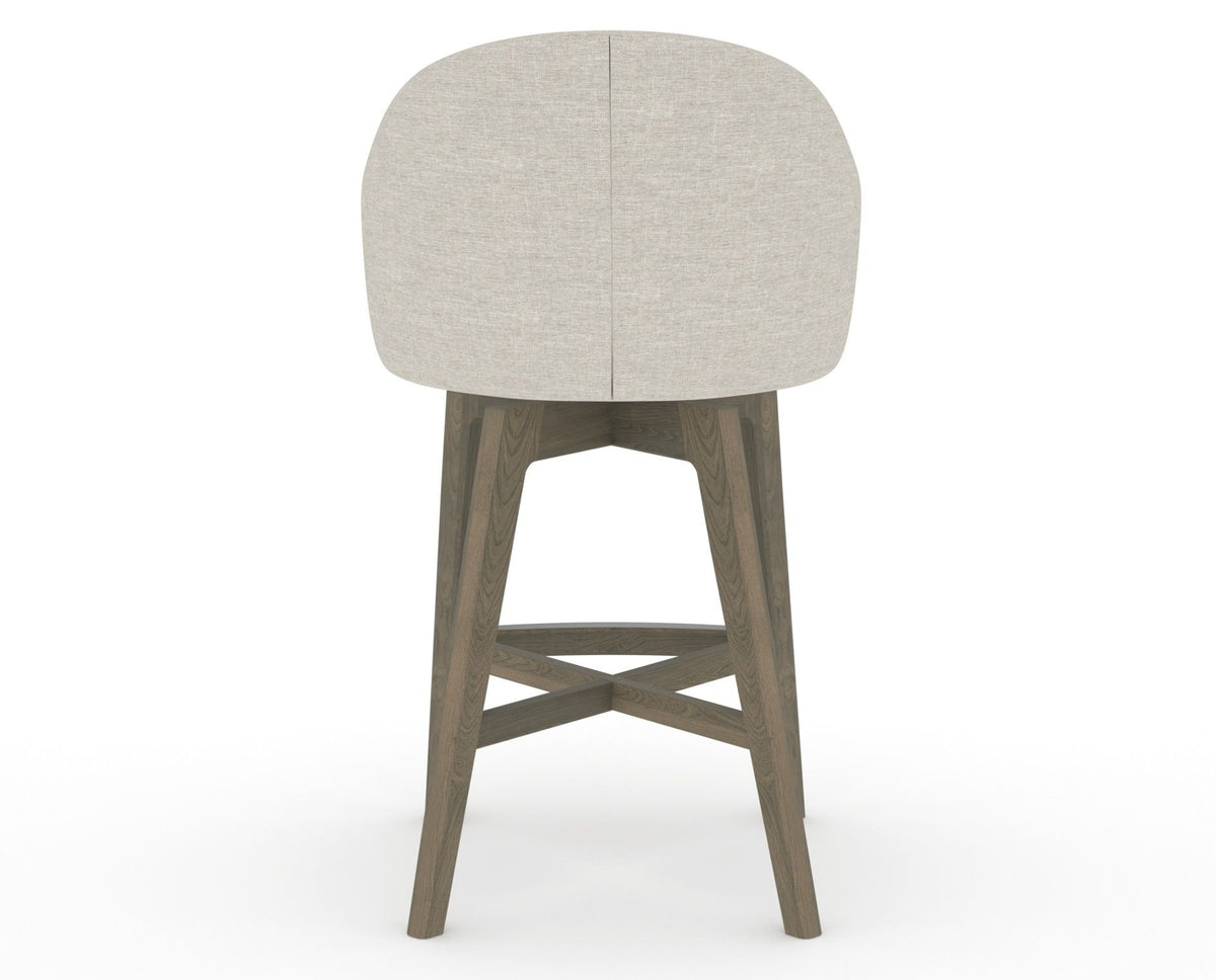 Canadel Downtown Point Counter Stool in Shadow, TB Fabric, back view