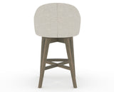 Canadel Downtown Point Counter Stool in Shadow, TB Fabric, back view