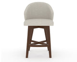 Canadel Downtown Point Counter Stool in Cognac Washed, TB Fabric, front view