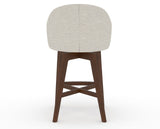 Canadel Downtown Point Counter Stool in Cognac Washed, TB Fabric, back view