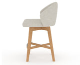 Canadel Downtown Point Counter Stool in Caramel Washed, TB Fabric, side view