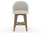 Canadel Downtown Point Counter Stool in Pecan Washed, TB Fabric, front view