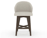 Canadel Downtown Point Counter Stool in Hazelnut Washed, TB Fabric, front view
