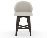 Canadel Downtown Point Counter Stool in Davy's Grey, TB Fabric, front view