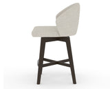 Canadel Downtown Point Counter Stool in Davy's Grey, TB Fabric, side view
