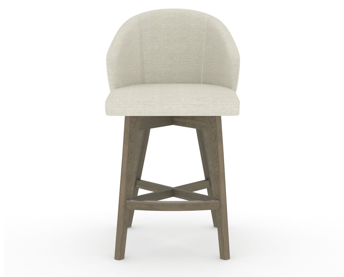 Canadel Downtown Point Counter Stool in Shadow, TW Fabric, front view