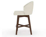 Canadel Downtown Point Counter Stool in Cognac Washed, TW Fabric, side view