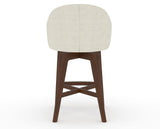 Canadel Downtown Point Counter Stool in Cognac Washed, TW Fabric, back view