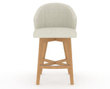 Canadel Downtown Point Counter Stool in Caramel Washed, TW Fabric, front view