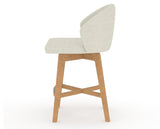 Canadel Downtown Point Counter Stool in Caramel Washed, TW Fabric, side view