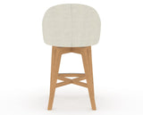 Canadel Downtown Point Counter Stool in Caramel Washed, TW Fabric, back view