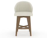 Canadel Downtown Point Counter Stool in Pecan Washed, TW Fabric, front view