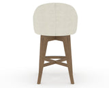 Canadel Downtown Point Counter Stool in Pecan Washed, TW Fabric, back view