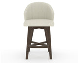 Canadel Downtown Point Counter Stool in Hazelnut Washed, TW Fabric, front view