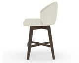 Canadel Downtown Point Counter Stool in Hazelnut Washed, TW Fabric, side view