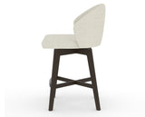 Canadel Downtown Point Counter Stool in Davy's Grey, TW Fabric, side view