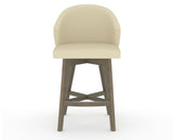 Canadel Downtown Point Counter Stool in Shadow, XZ Faux Leather, front view