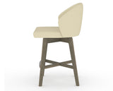 Canadel Downtown Point Counter Stool in Shadow, XZ Faux Leather, side view