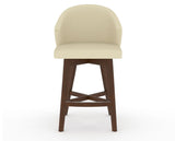 Canadel Downtown Point Counter Stool in Cognac Washed, XZ Faux Leather, front view