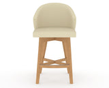 Canadel Downtown Point Counter Stool in Caramel Washed, XZ Faux Leather, front view