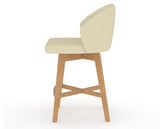 Canadel Downtown Point Counter Stool in Caramel Washed, XZ Faux Leather, side view