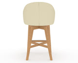 Canadel Downtown Point Counter Stool in Caramel Washed, XZ Faux Leather, back view