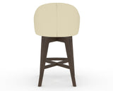 Canadel Downtown Point Counter Stool in Hazelnut Washed, XZ Faux Leather, back view