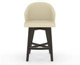 Canadel Downtown Point Counter Stool in Davy's Grey, XZ Faux Leather, front view