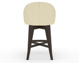 Canadel Downtown Point Counter Stool in Davy's Grey, XZ Faux Leather, back view