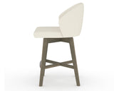 Canadel Downtown Point Counter Stool in Shadow, YJ Faux Leather, side view