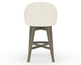 Canadel Downtown Point Counter Stool in Shadow, YJ Faux Leather, back view