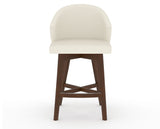 Canadel Downtown Point Counter Stool in Cognac Washed, YJ Faux Leather, front view