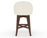 Canadel Downtown Point Counter Stool in Cognac Washed, YJ Faux Leather, back view