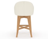 Canadel Downtown Point Counter Stool in Caramel Washed, YJ Faux Leather, back view