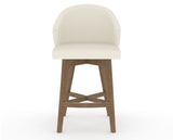 Canadel Downtown Point Counter Stool in Pecan Washed, YJ Faux Leather, front view