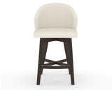 Canadel Downtown Point Counter Stool in Davy's Grey, YJ Faux Leather, front view