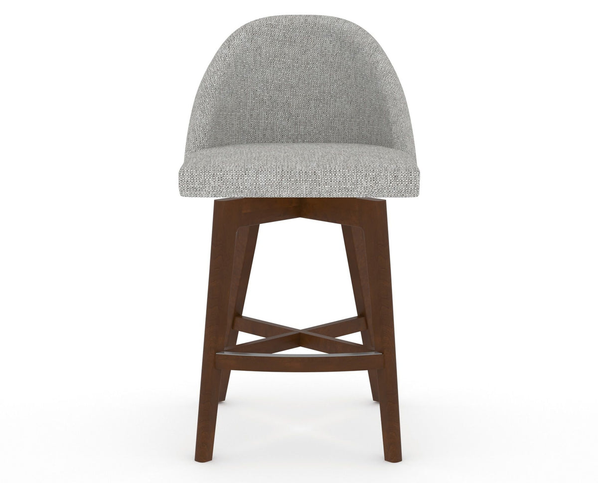 Canadel Downtown Tove Counter Stool in Cognac Washed, 7C Fabric, front view