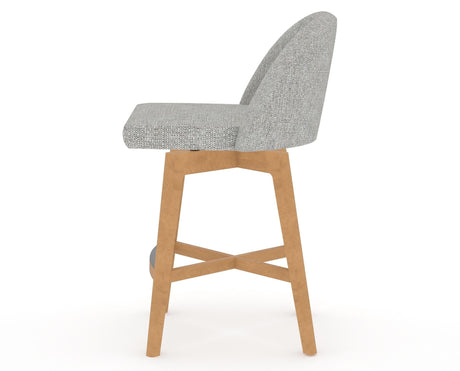 Canadel Downtown Tove Counter Stool in Caramel Washed, 7C Fabric, side view