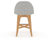 Canadel Downtown Tove Counter Stool in Caramel Washed, 7C Fabric, back view