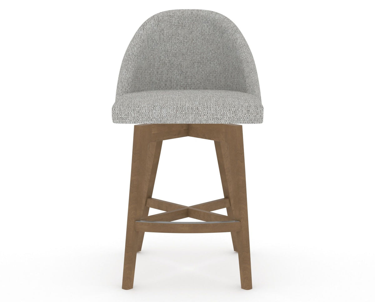 Canadel Downtown Tove Counter Stool in Pecan Washed, 7C Fabric, front view