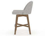 Canadel Downtown Tove Counter Stool in Pecan Washed, 7C Fabric, side view