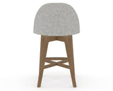 Canadel Downtown Tove Counter Stool in Pecan Washed, 7C Fabric, back view