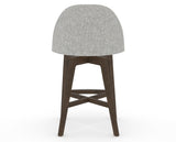 Canadel Downtown Tove Counter Stool in Hazelnut Washed, 7C Fabric, back view