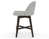 Canadel Downtown Tove Counter Stool in Davy's Grey, 7C Fabric, side view
