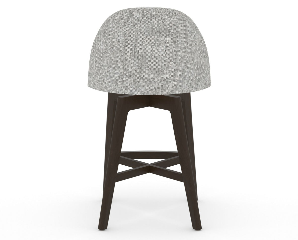 Canadel Downtown Tove Counter Stool in Davy's Grey, 7C Fabric, back view