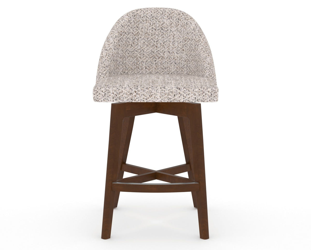 Canadel Downtown Tove Counter Stool in Cognac Washed, FP Crypton®, front view
