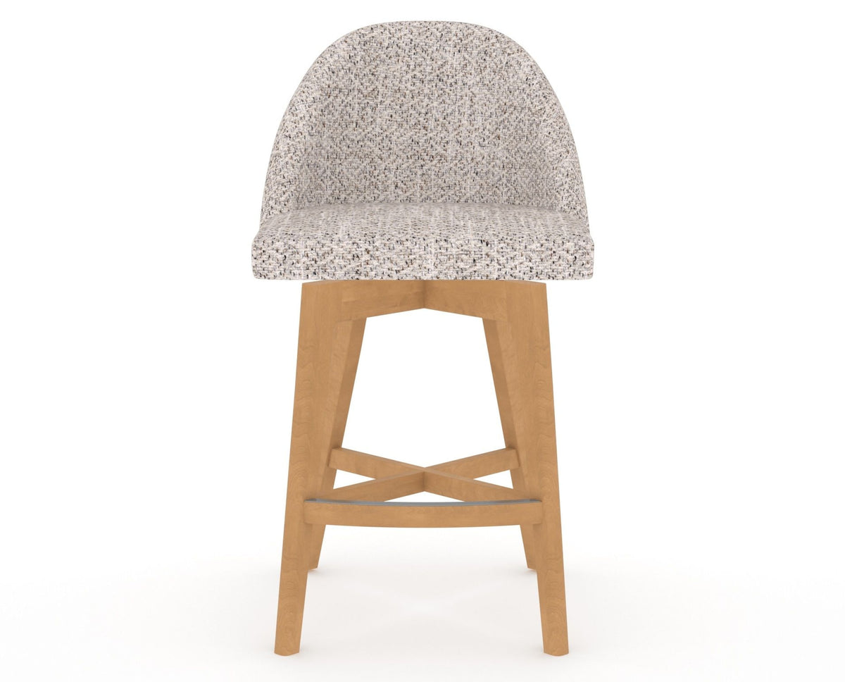 Canadel Downtown Tove Counter Stool in Caramel Washed, FP Crypton®, front view