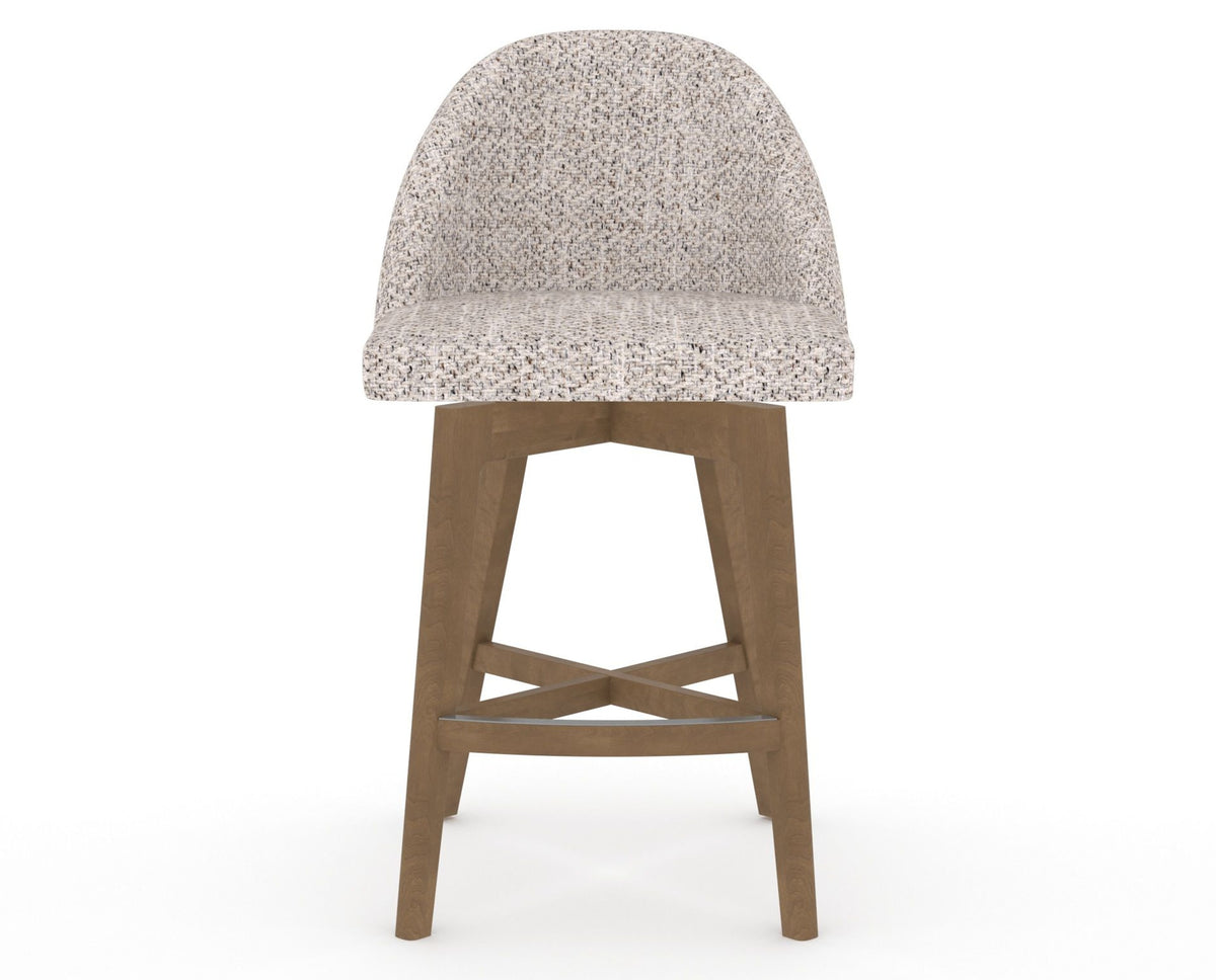 Canadel Downtown Tove Counter Stool in Pecan Washed, FP Crypton®, front view